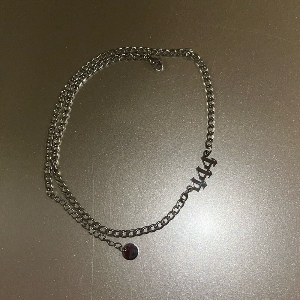 Angel Number 444 Necklace in Sliver